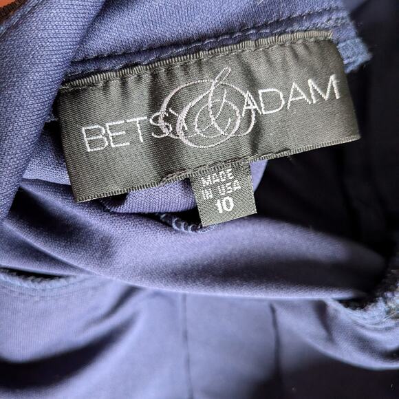 Vintage Betsy Adam Prom Dress Maxi Gown 10 Blue Ombre Y2K Ruffle Fairy 90S Glam - Picture 12 of 16